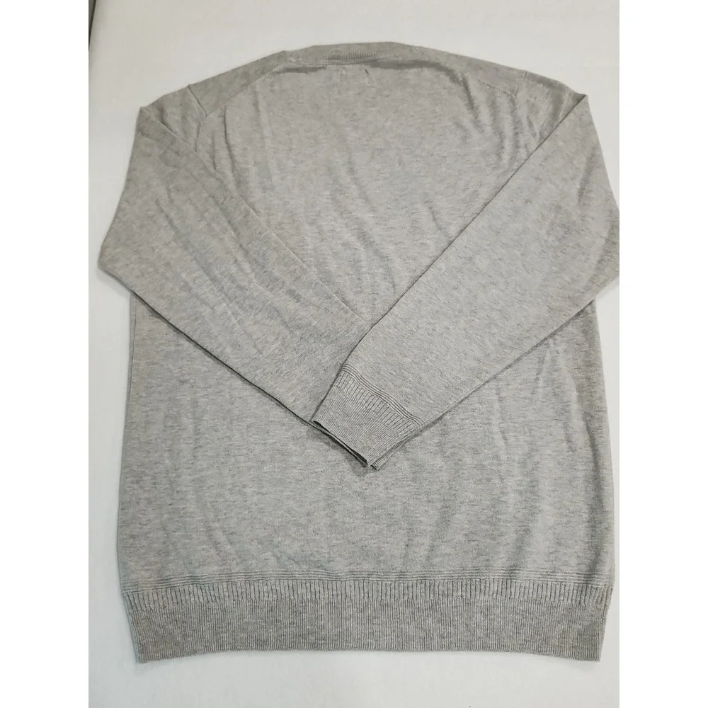 Flint and Tinder Huckberry Crewneck Sweater Mens M Ribbed Collar Cuffs Hem Gray